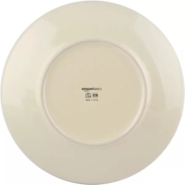 Amazon Basics 18Piece Stoneware Dinnerware Set  Deep Teal Service for 6Cream
