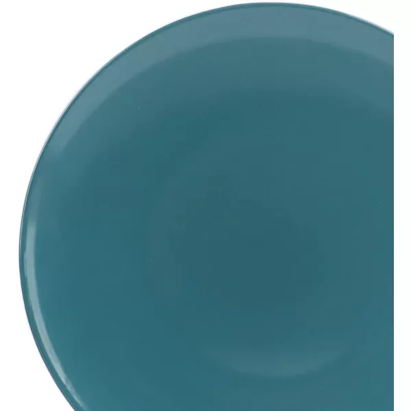 Amazon Basics 18Piece Stoneware Dinnerware Set  Deep Teal Service for 6Deep Teal
