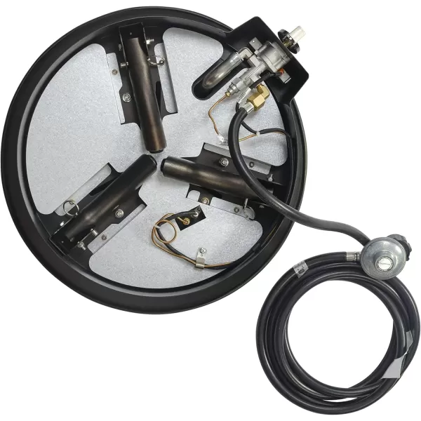 Amazon Basics 19Inch 55000 BTU Round Portable Propane Gas Fire Pit with Carry StrapPortable Propane Gas Fire Pit  19 Inch