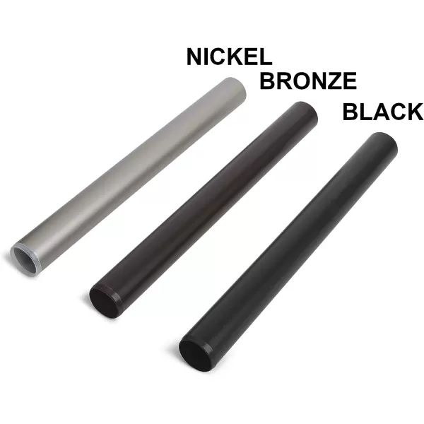 Amazon Basics 1Inch Curtain Rod with Cap Finials 72 to 144 NickelNickel 72 to 144 1Inch Rod