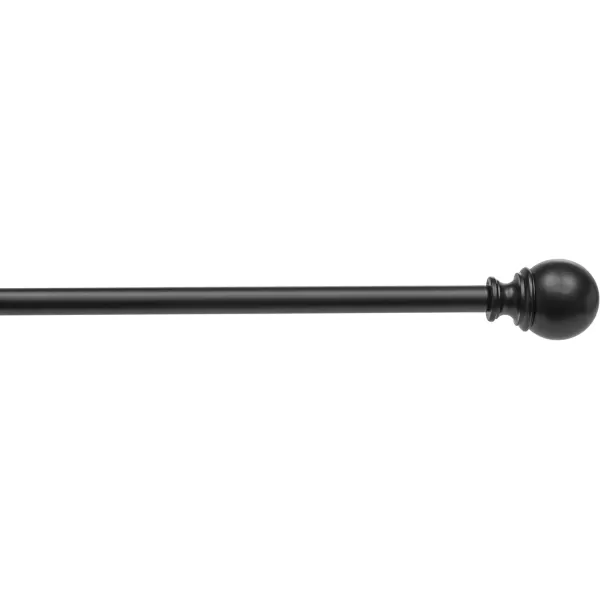 Amazon Basics 1Inch Curtain Rod with Round Finials 1Pack 72 to 144 Black58Inch Rod 48 to 88 Black