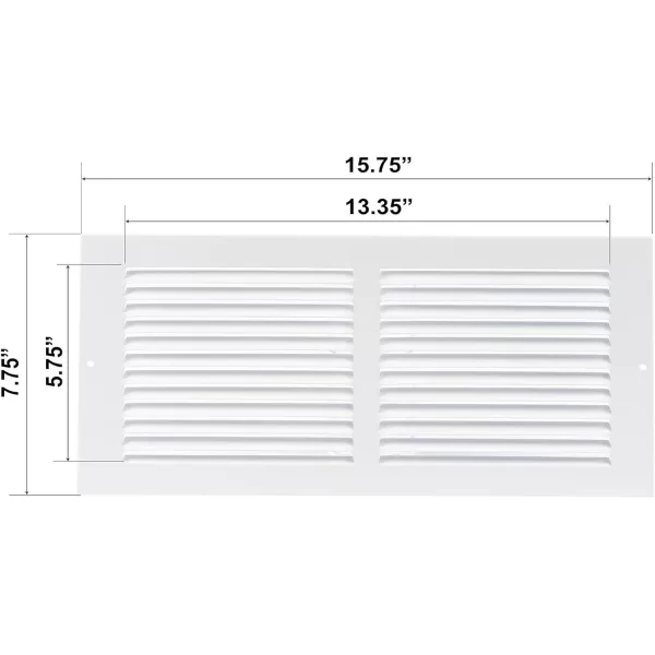 Amazon Basics 1RA1406WH White 14 W X 6 H Return Air Grille Duct Cover for Ceiling and Wall 1 Pack1 Count Pack of 1