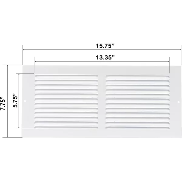 Amazon Basics 1RA1406WH White 14 W X 6 H Return Air Grille Duct Cover for Ceiling and Wall 1 Pack1 Count Pack of 2