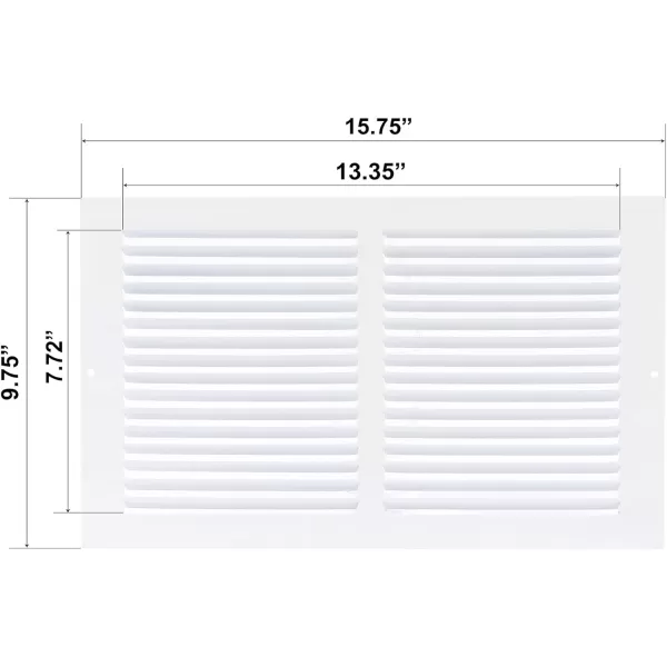 Amazon Basics 1RA1406WH White 14 W X 6 H Return Air Grille Duct Cover for Ceiling and Wall 1 Pack14u201D W X 8 H