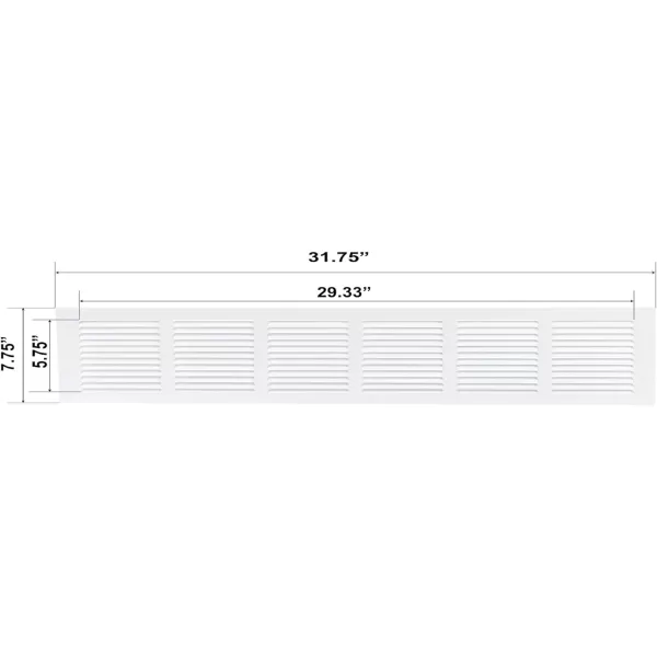 Amazon Basics 1RA1406WH White 14 W X 6 H Return Air Grille Duct Cover for Ceiling and Wall 1 Pack30 W X 6u201D H
