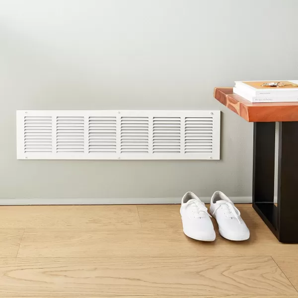 Amazon Basics 1RA1406WH White 14 W X 6 H Return Air Grille Duct Cover for Ceiling and Wall 1 Pack30 W X 6u201D H