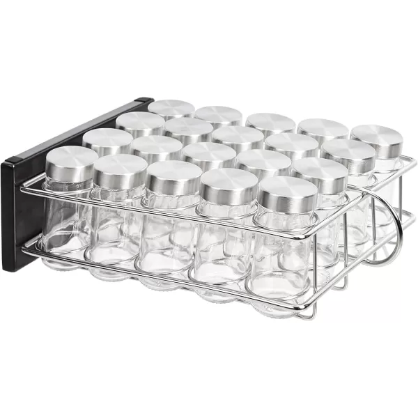 Amazon Basics 20 Jars Spice Organizer Rack Silver20 Jars