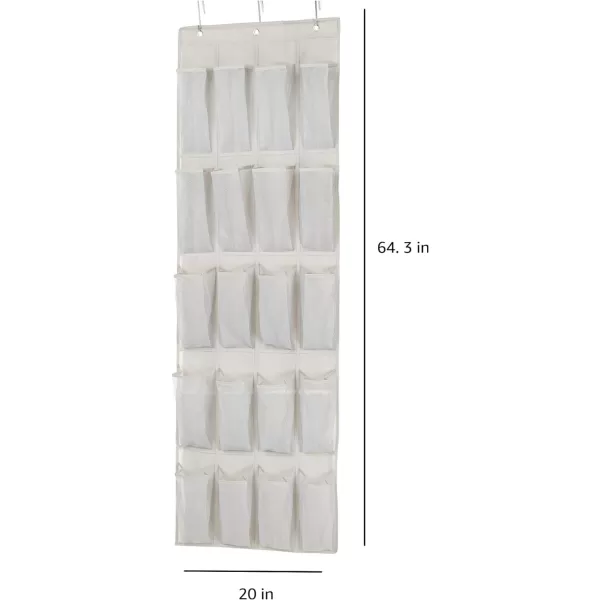 Amazon Basics 20 Large Pocket OvertheDoor Hanging Shoe Organizer Grayish TanAmazon Basics 20 Large Pocket OvertheDoor Hanging Shoe Organizer Grayish Tan