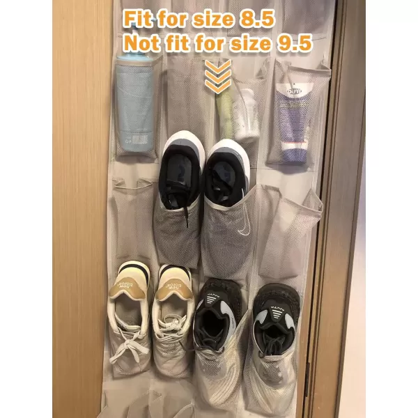 Amazon Basics 20 Large Pocket OvertheDoor Hanging Shoe Organizer Grayish TanAmazon Basics 20 Large Pocket OvertheDoor Hanging Shoe Organizer Grayish Tan