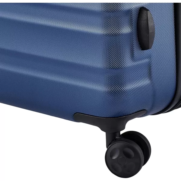 Amazon Basics 20Inch Hardside Spinner BlackNavy Blue 2piece Set