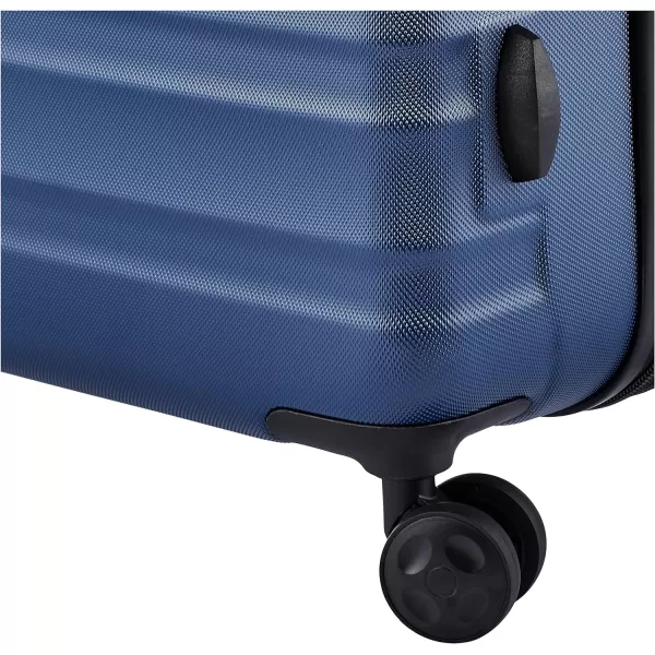 Amazon Basics 20Inch Hardside Spinner BlackNavy Blue 3piece Set