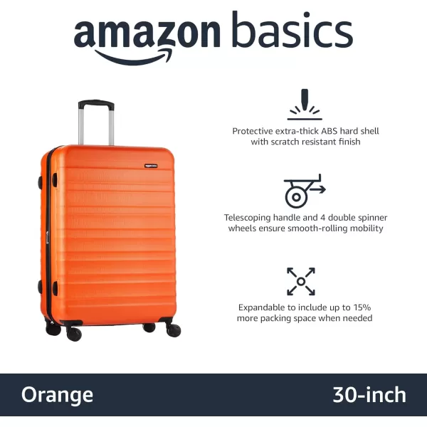 Amazon Basics 20Inch Hardside Spinner BlackOrange 28inch