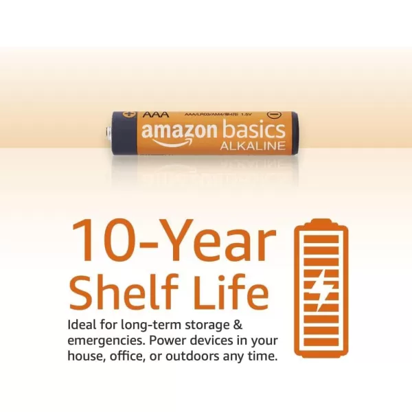 Amazon Basics 20Pack AAA Alkaline HighPerformance Batteries 15 Volt 10Year Shelf Life36 Count Pack of 1