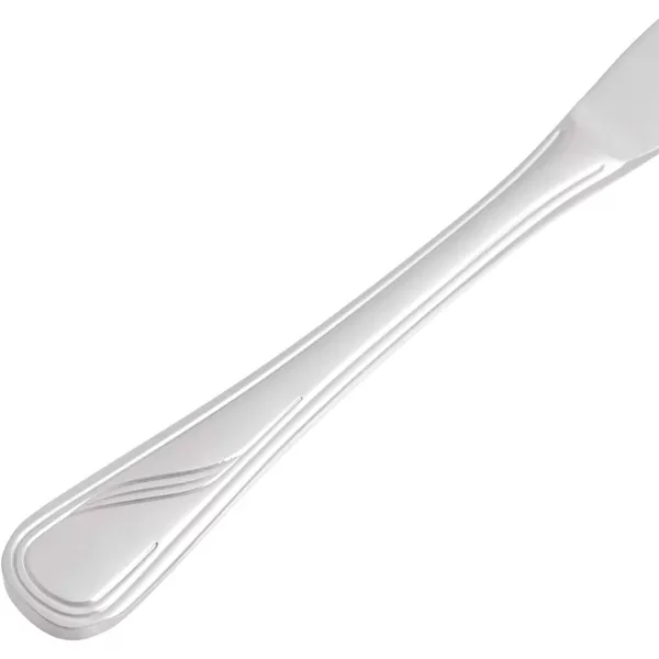 Amazon Basics 20Piece Stainless Steel Flatware Set with Round Edge Service for 4 Silver20Piece Modern Finish