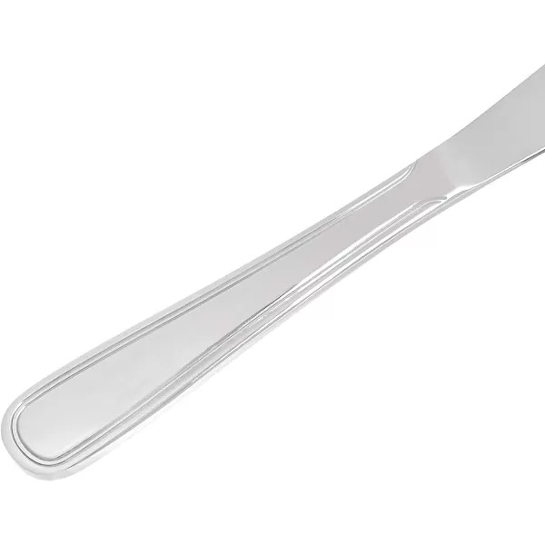 Amazon Basics 20Piece Stainless Steel Flatware Set with Round Edge Service for 4 Silver45Piece Crown