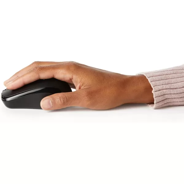 Amazon Basics 24 Ghz Wireless Optical Computer Mouse with USB Nano Receiver BlackBlack 1Pack