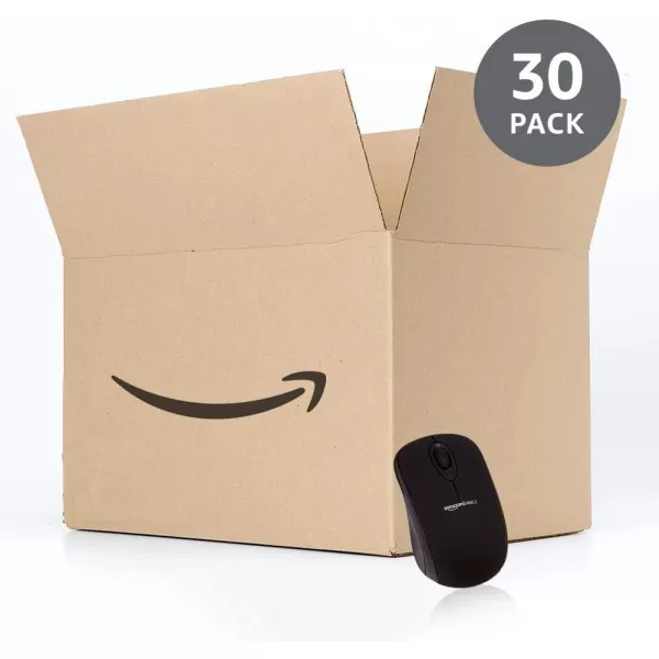 Amazon Basics 24 Ghz Wireless Optical Computer Mouse with USB Nano Receiver BlackBlack 30Pack