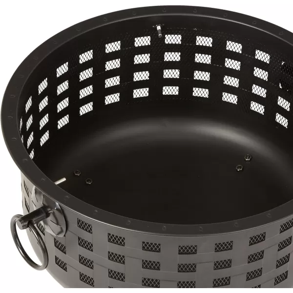 Amazon Basics 24 Inch Steel Round Lattice Fire Pit24 Inch ROUND