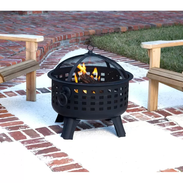 Amazon Basics 24 Inch Steel Round Lattice Fire Pit24 Inch ROUND