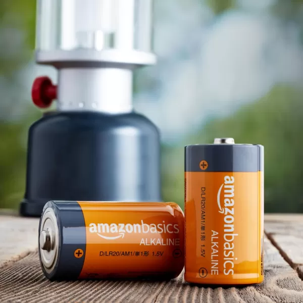 Amazon Basics 24Pack D Cell Alkaline AllPurpose Batteries 15 Volt 5Year Shelf Life12 Count Pack of 1