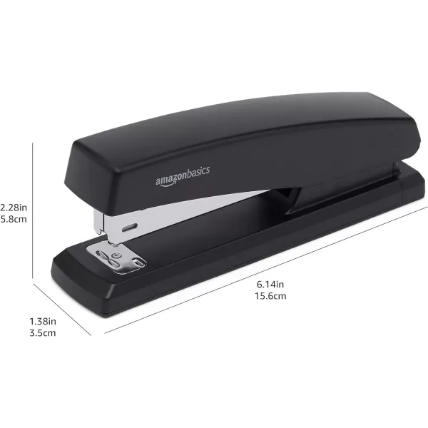 Amazon Basics 25Sheet Capacity NonSlip Office Stapler with 1000 Staples Black  Pack of 1212Pack
