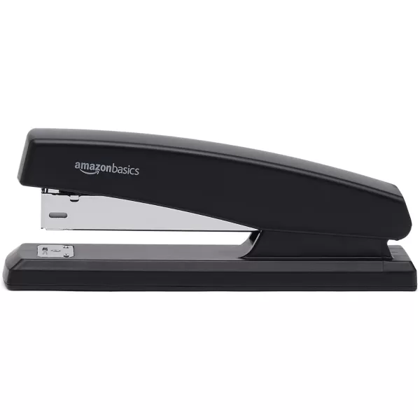Amazon Basics 25Sheet Capacity NonSlip Office Stapler with 1000 Staples Black  Pack of 1212Pack
