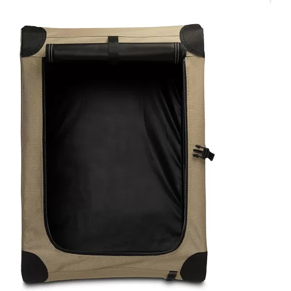 Amazon Basics 2Door Portable SoftSided Folding Soft Dog Travel Crate Kennel Medium 21 x 21 x 30 Inches TanS  26