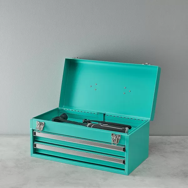 Amazon Basics 2Drawer Steel Organization Chest  Turquoise Powder Coated Finish 1811 x 866 x 945 inchesTurquoise