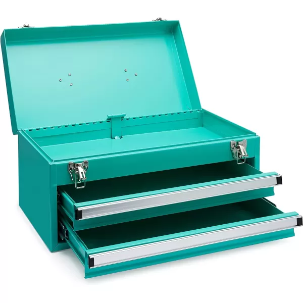 Amazon Basics 2Drawer Steel Organization Chest  Turquoise Powder Coated Finish 1811 x 866 x 945 inchesTurquoise