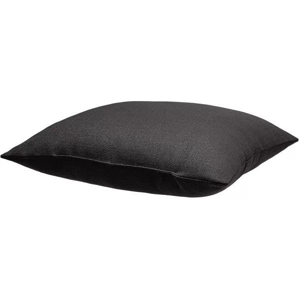 Amazon Basics 2Pack Linen Style Decorative Throw Pillows  18 Square Navy BlueBlack Linen Style 2Pack