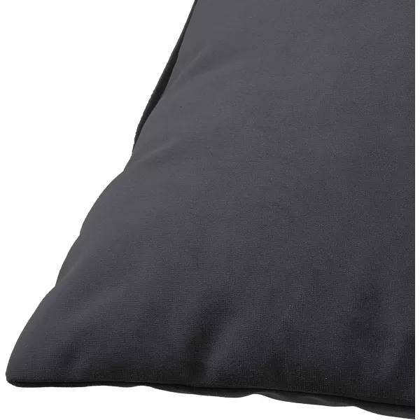 Amazon Basics 2Pack Linen Style Decorative Throw Pillows  18 Square Navy BlueBlack Velvet 2Pack