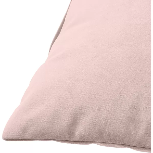 Amazon Basics 2Pack Linen Style Decorative Throw Pillows  18 Square Navy BlueBlush Pink Velvet 2Pack