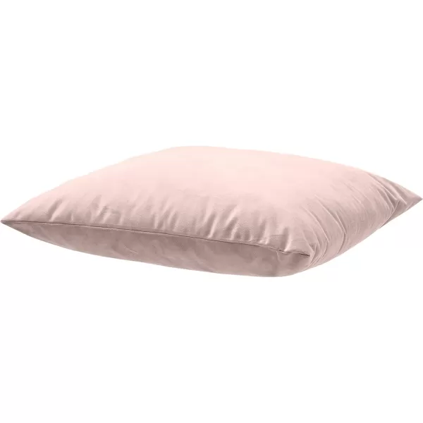 Amazon Basics 2Pack Linen Style Decorative Throw Pillows  18 Square Navy BlueBlush Pink Velvet 2Pack