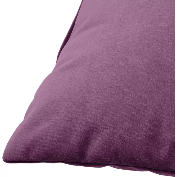Amazon Basics 2Pack Linen Style Decorative Throw Pillows  18 Square Navy BlueBurgundy Velvet 2Pack