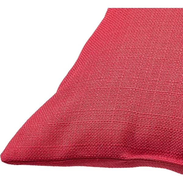 Amazon Basics 2Pack Linen Style Decorative Throw Pillows  18 Square Navy BlueClassic Red Linen Style 2Pack