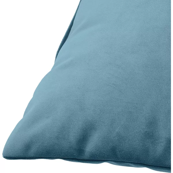 Amazon Basics 2Pack Linen Style Decorative Throw Pillows  18 Square Navy BlueDeep Teal Velvet 2Pack