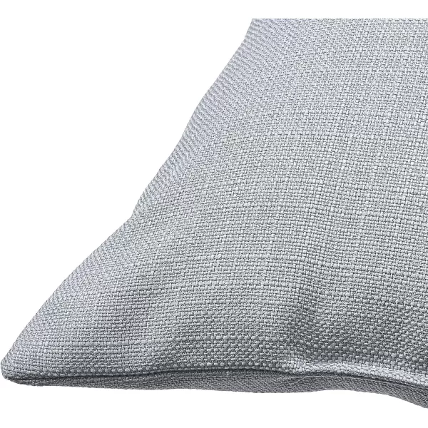 Amazon Basics 2Pack Linen Style Decorative Throw Pillows  18 Square Navy BlueGrey Linen Style 2Pack