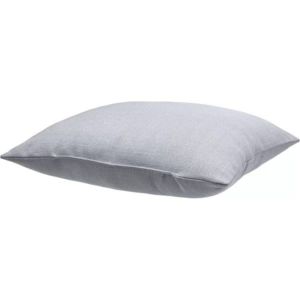 Amazon Basics 2Pack Linen Style Decorative Throw Pillows  18 Square Navy BlueGrey Linen Style 2Pack