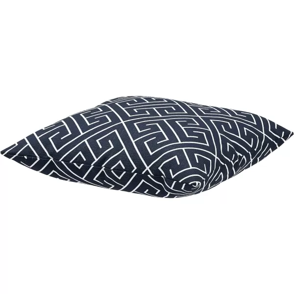 Amazon Basics 2Pack Linen Style Decorative Throw Pillows  18 Square Navy BlueNavy Blue Geometric Linen Style 2Pack