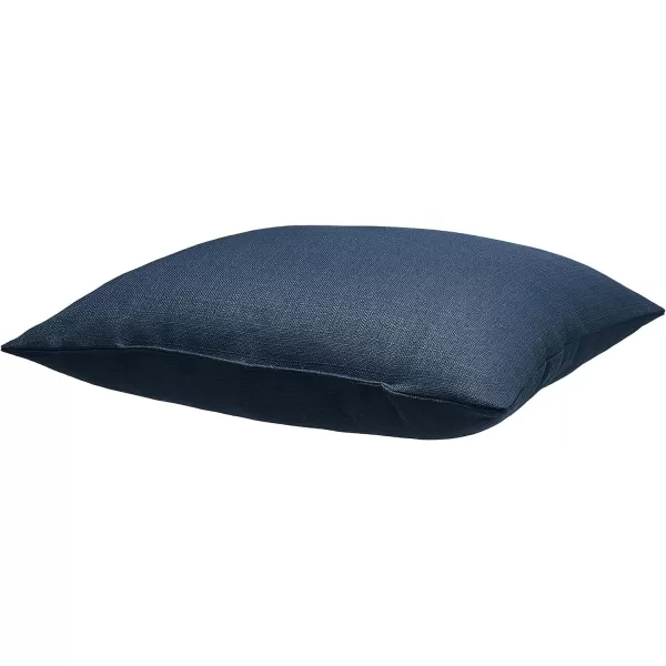 Amazon Basics 2Pack Linen Style Decorative Throw Pillows  18 Square Navy BlueNavy Blue Linen Style 2Pack