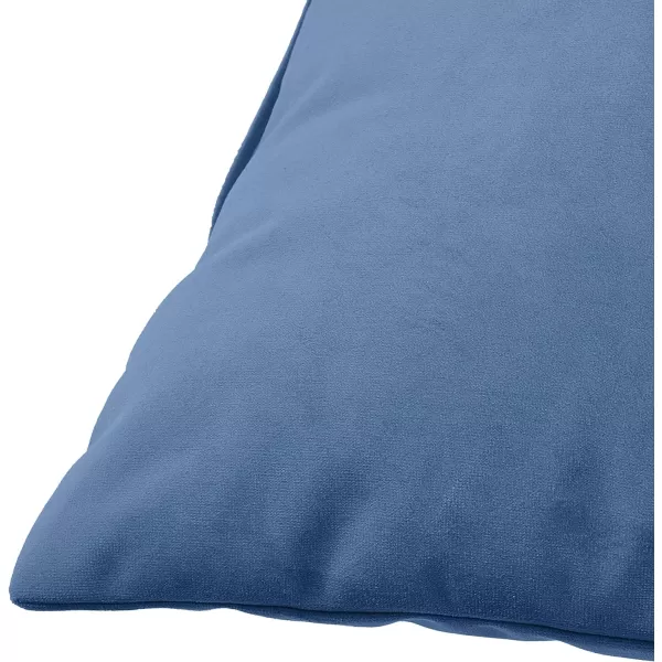Amazon Basics 2Pack Linen Style Decorative Throw Pillows  18 Square Navy BlueNavy Blue Velvet 2Pack