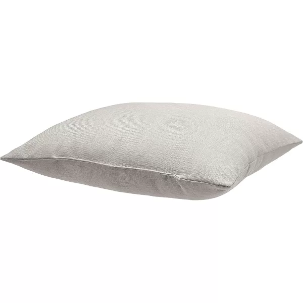 Amazon Basics 2Pack Linen Style Decorative Throw Pillows  18 Square Navy BlueTaupe Linen Style 2Pack