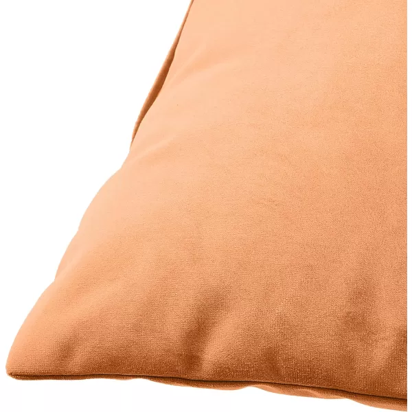 Amazon Basics 2Pack Linen Style Decorative Throw Pillows  18 Square Navy BlueTerracotta Orange Velvet 2Pack