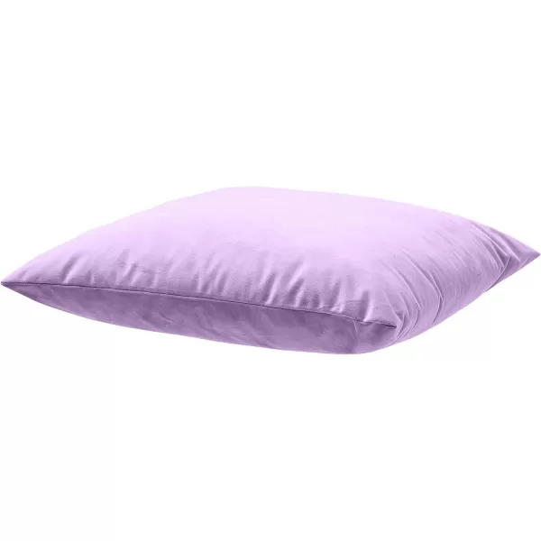 Amazon Basics 2Pack Linen Style Decorative Throw Pillows  18 Square Navy BlueViolet Fog Velvet 2Pack
