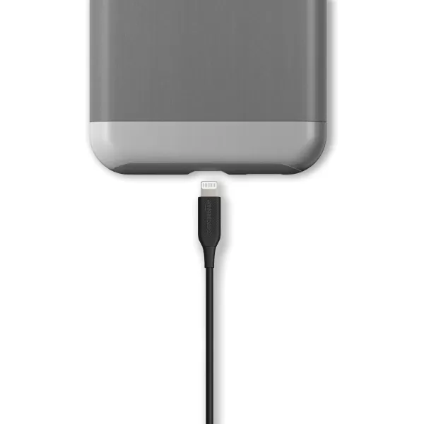 Amazon Basics 2Pack USBA to Lightning ABS Charger Cable MFi Certified Charger for Apple iPhone 14 13 12 11 X Xs Pro Pro Max Plus iPad 6 Foot White6 Feet 2Pack Black