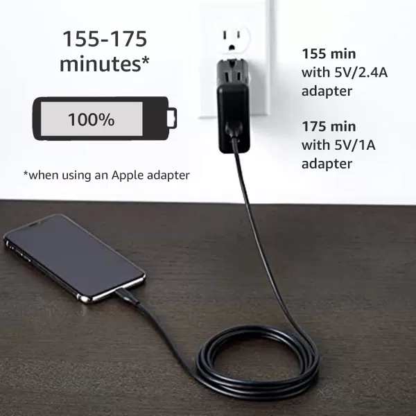 Amazon Basics 2Pack USBA to Lightning ABS Charger Cable MFi Certified Charger for Apple iPhone 14 13 12 11 X Xs Pro Pro Max Plus iPad 6 Foot White6 Feet 2Pack Black