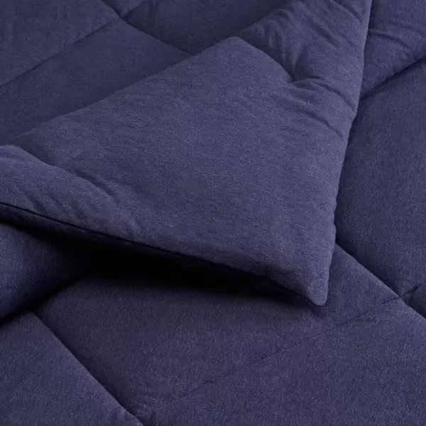 Amazon Basics 2Piece Cotton Blend Jersey Knit Comforter Set TwinTwin XL Dark Gray GeometricTwinTwin XL Navy Blue