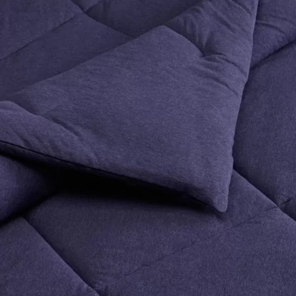 Amazon Basics 2Piece Cotton Blend Jersey Knit Comforter Set TwinTwin XL Dark Gray GeometricTwinTwin XL Navy Blue