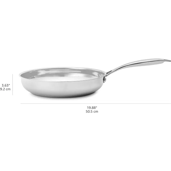 Amazon Basics 2Piece Oven Safe Riveted Handle Frying Pan  Silver 8Inch amp 10Inch10Inch