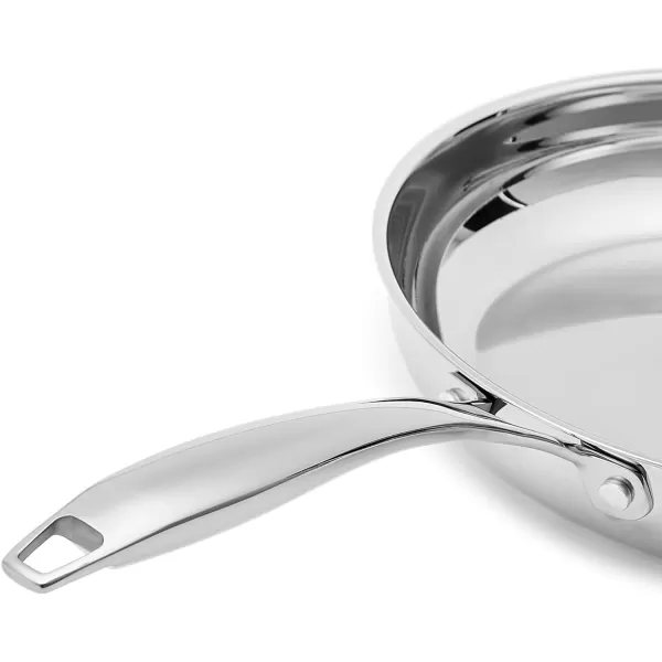 Amazon Basics 2Piece Oven Safe Riveted Handle Frying Pan  Silver 8Inch amp 10Inch8Inch